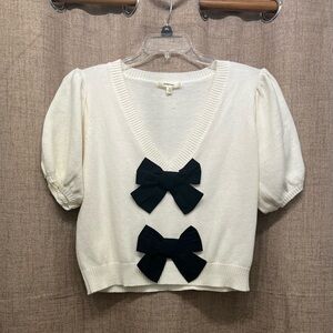 Lalavon White Knit Sweater